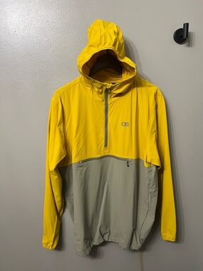 Outdoor Research Ferrosi Anorak in XL Yellow & Beige Hooded 1/2 Zip / Unisex